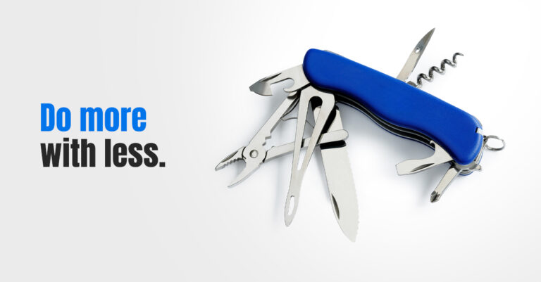 Do more with less. (Blog 4)